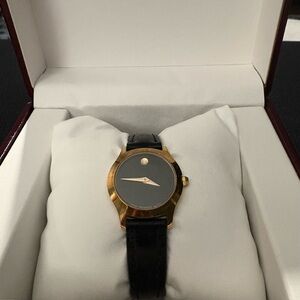 Elegant Movado Gold and Black Watch